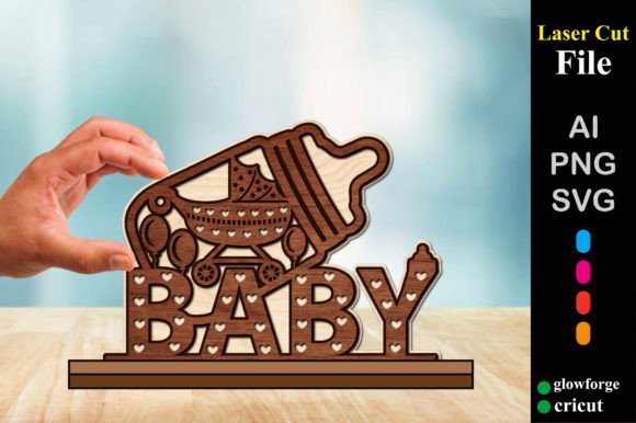 Baby Shower Wooden Gift Laser Cut