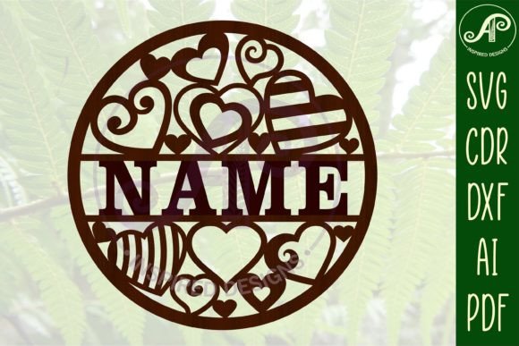 Create Personalized Décor with a Hearts Name Sign SVG Cut File