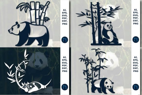 Cricut Panda with Bamboo SVG Bundle