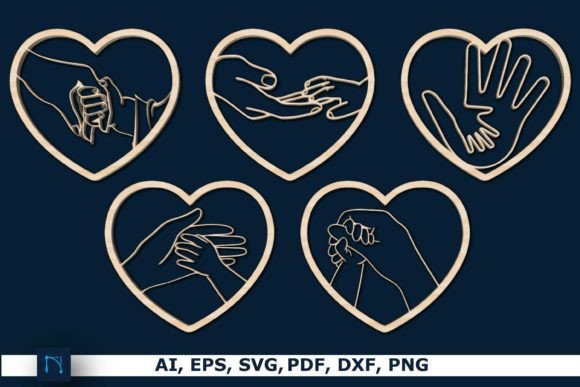 Heartfelt Connections: Hands of Child and Adult in Heart Bundle