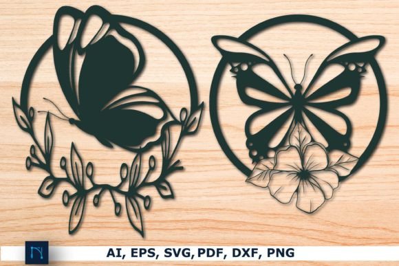 Laser Cut Butterfly Floral Decor SVG Set
