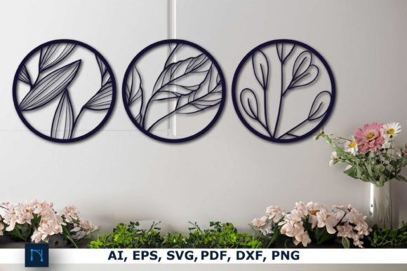 Laser-cut Leaf Wall Decor SVG Bundle