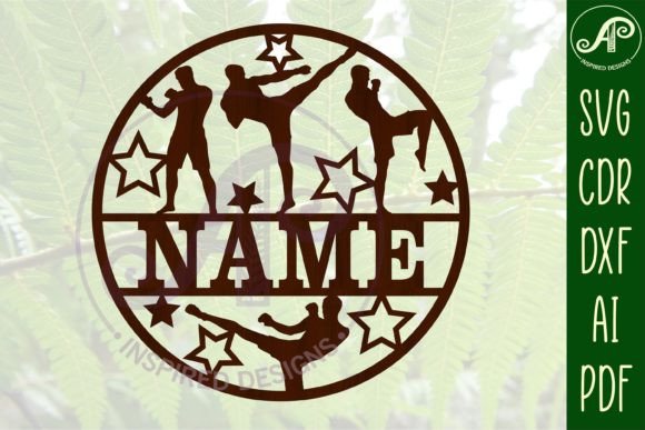 Mixed Martial Arts Name Sign SVG Cut File