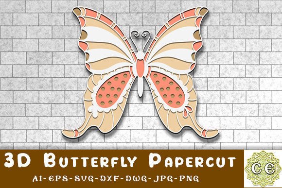 Modern 3D Butterfly Papercut Svg: Elevate Your Craft