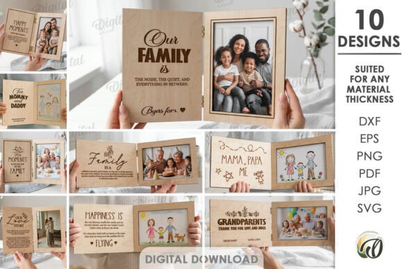 Personalized Folding Frames Bundle Laser Cut
