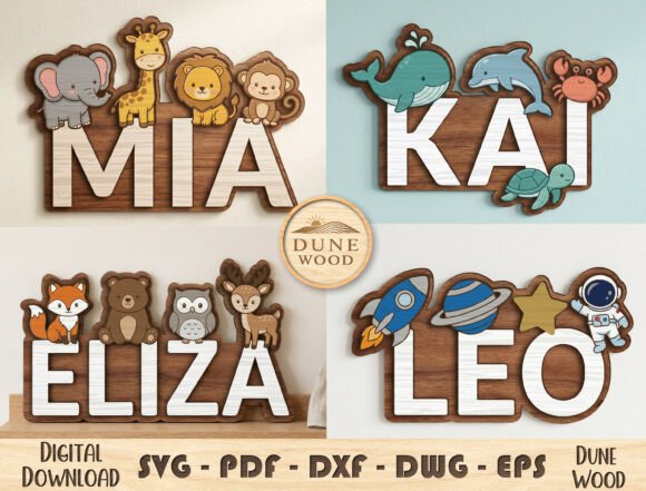 Personalized Kids Name SVG Bundle for Magical Keepsakes