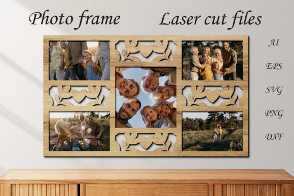 Stunning 3D Layered Family Photo Frame Laser Cut